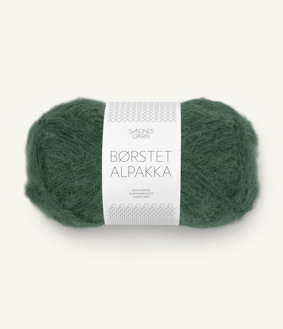 Hovedbilde 8581 Børstet Alpakka Dyp skoggrønn